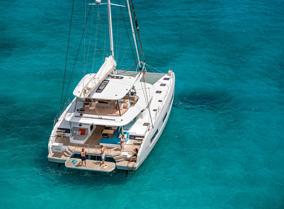 Catamaran FOR CHARTER, year 2024 brand Lagoon and model 55, available in Lefkas Harbour  Levkas Grecia